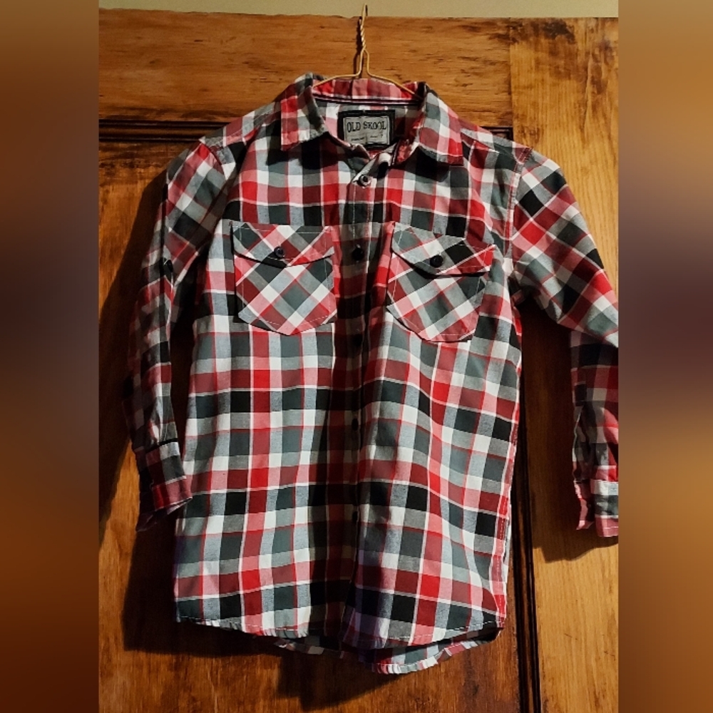 Kids Plaid Button-Up Shirt